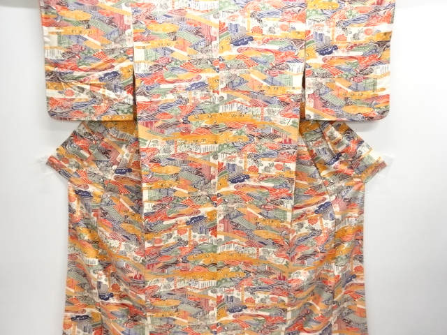 JAPANESE KIMONO / KOMON / KATAZOME / FLORAL PLANTS